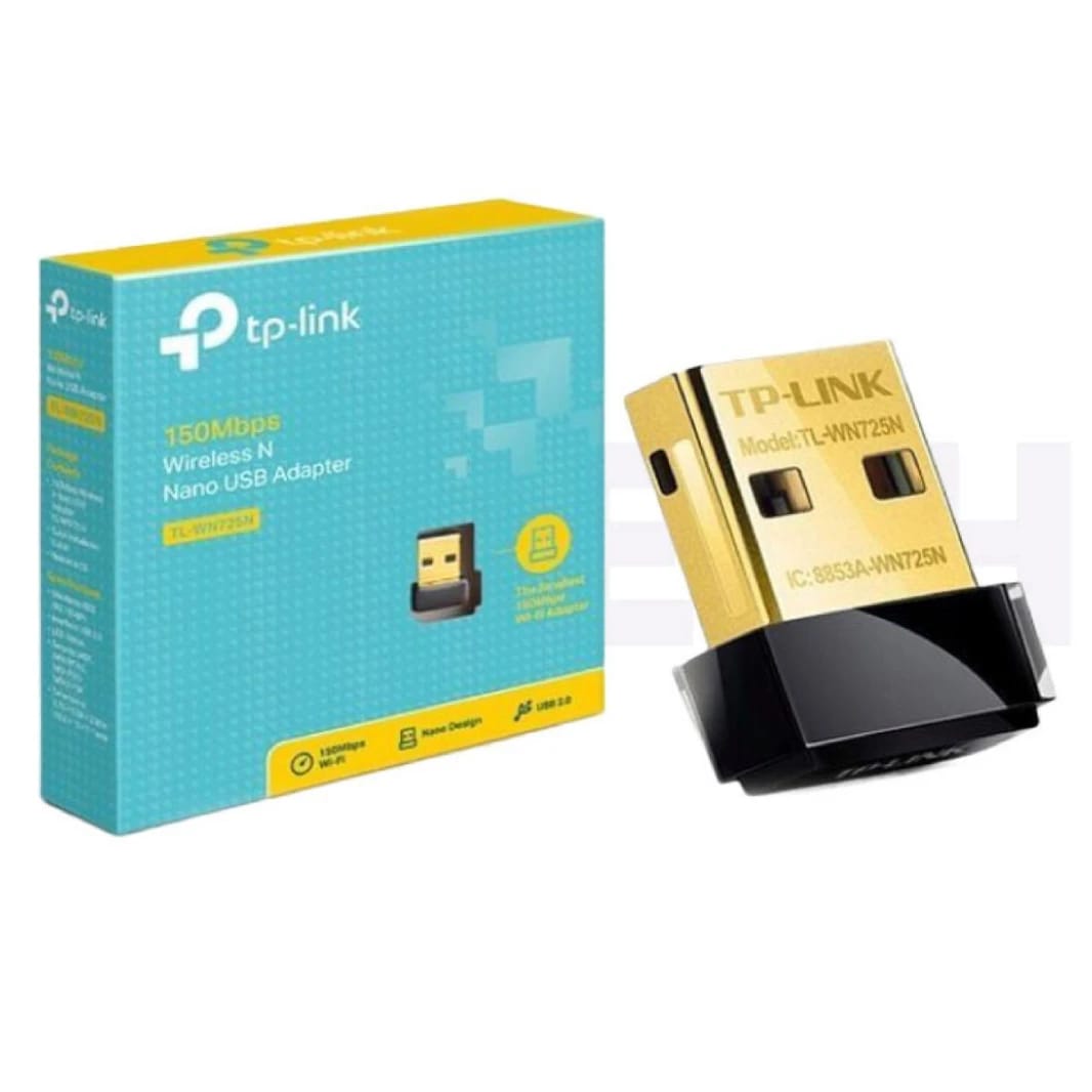 TP-Link (TL-WN725N) Nano USB Wifi Dongle 150Mbps High Gain Wireless Network Adapter for PC Desktop and Laptops. Supports Win, Linux, MacOS