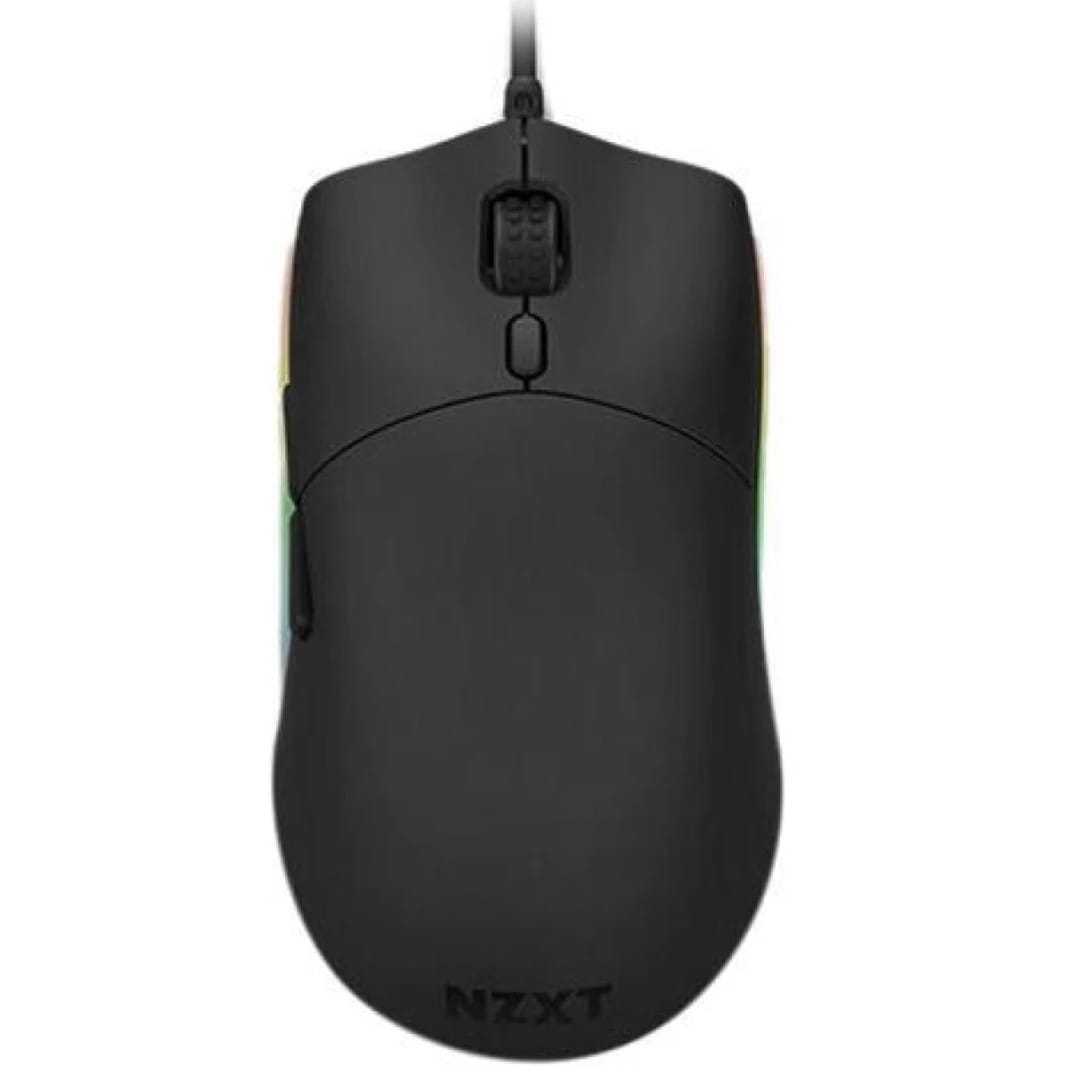 NZXT Lift Lightweight Ambidextrous RGB Optical Mouse 16K DPI, 67g w/ Omron Mechanical Switches & Low-Drag Cable -Black