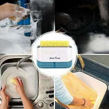 2-in-1 Kitchen Soap Dispenser with Integrated Sponge Holder