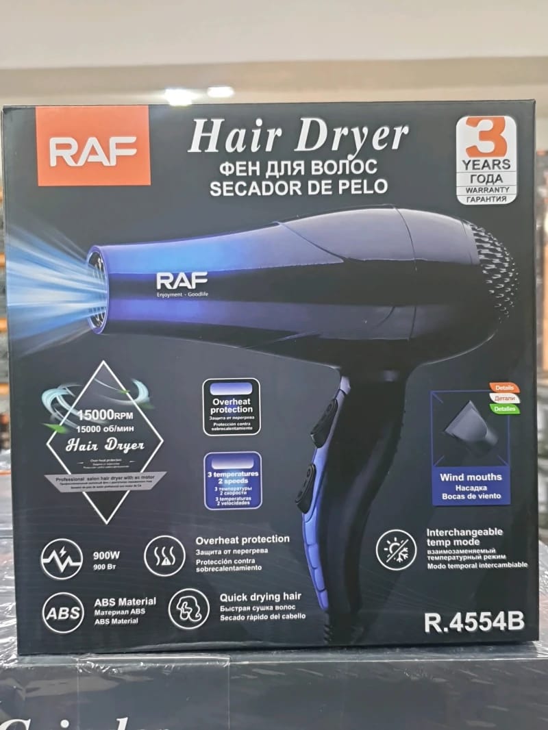RAF Professional High-Performance Hair Dryer for Women and Men Designed for Ultimate Speed and Efficiency in Hair Drying