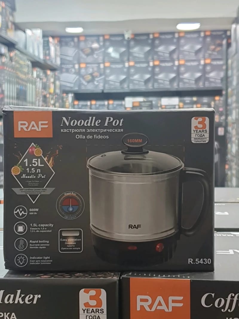 RAF Modern Electric Noodle Pot with 1.5L Capacity, Elegant Design for All Cooking and Kitchen Enthusiasts