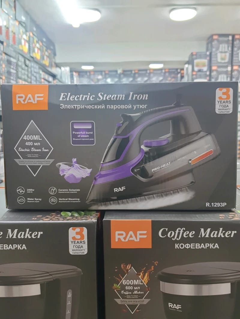 RAF Electric Steam Iron with Innovative Design for Garment Care for All Family Members