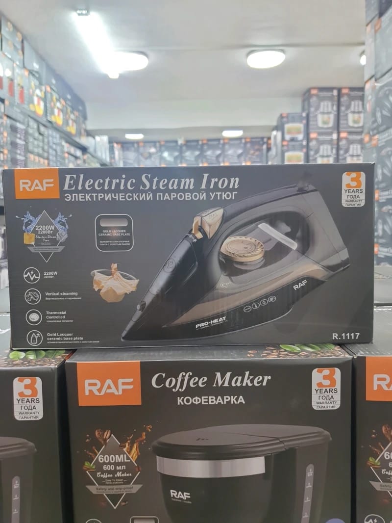 RAF Electric Steam Iron with Modern Design for Users Seeking Optimal Performance and Convenience.