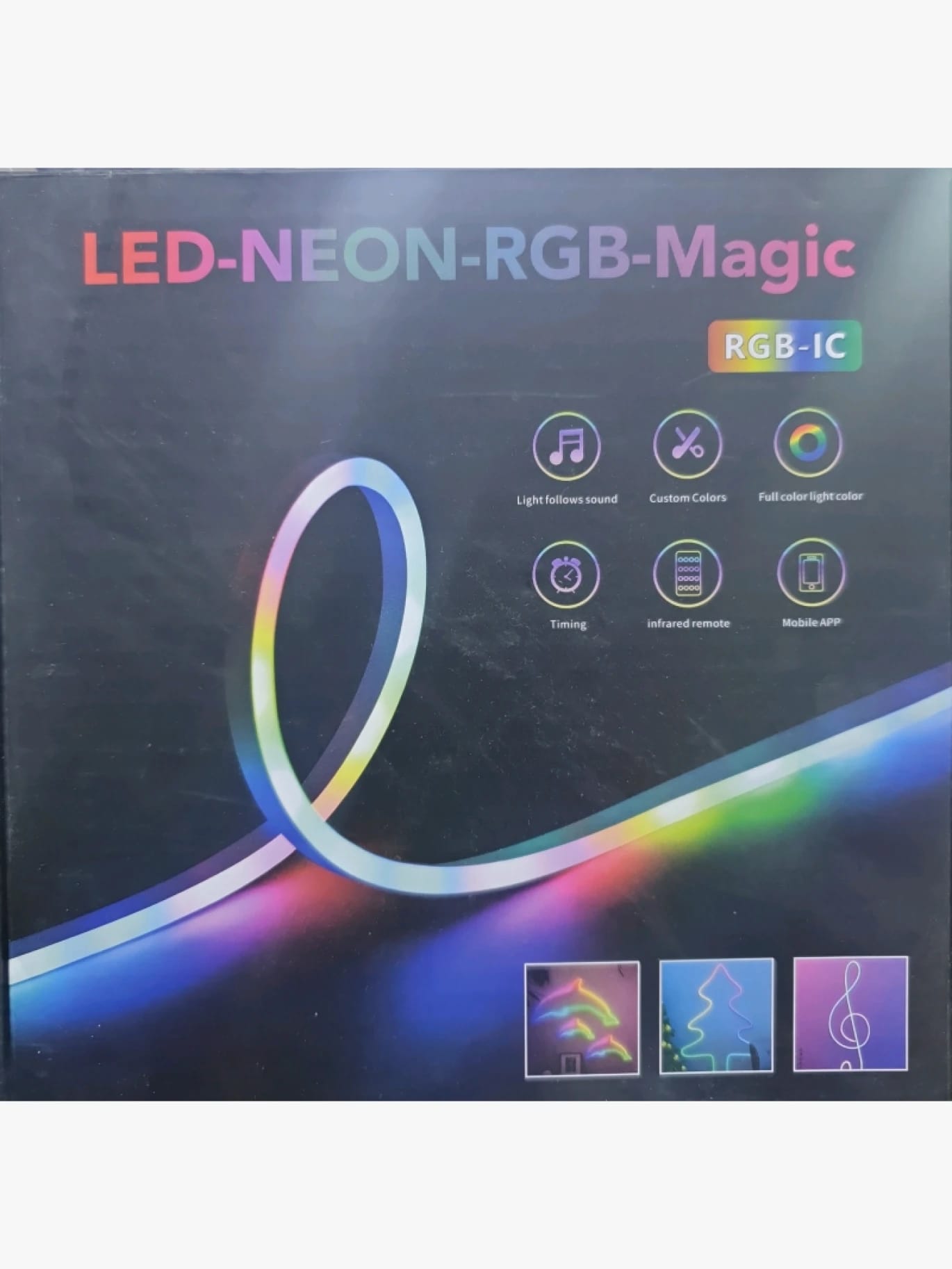 شريط إضاءة نيون LED-RGB-Magic المبتكر بتقنية RGB-IC للمنازل العصرية وأماكن العمل الأنيقة والمستخدمين المحترفين