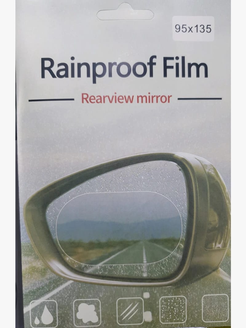 Rainproof Film for Rearview Mirror Weather Resistant Protection for Driver Safety