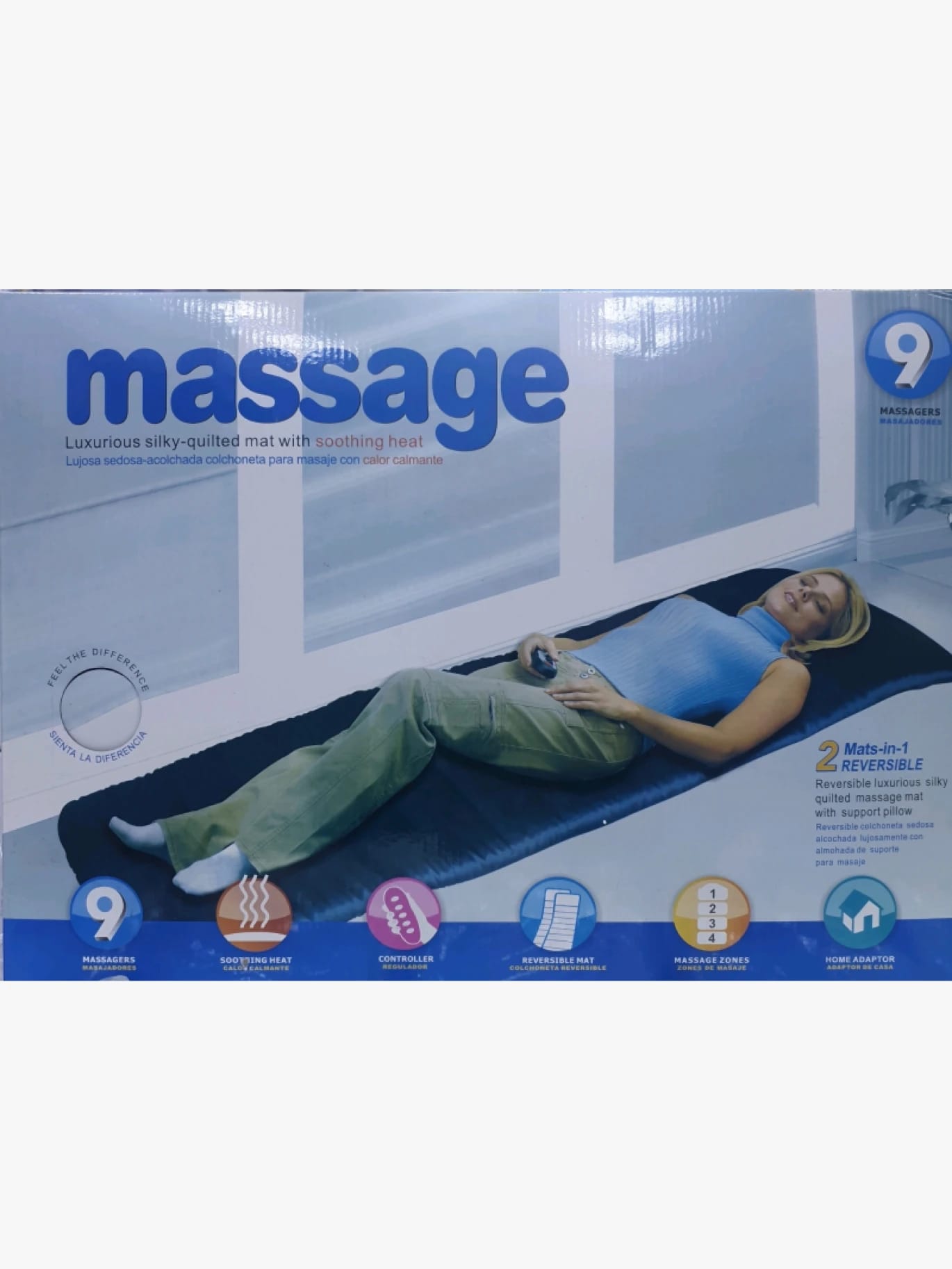 Luxurious Massage Quilted Mat by Massage Brand with Comfortable Heat Design, Perfect for Home Relaxation, Featuring Soothing Heat Technology for Men and Women.