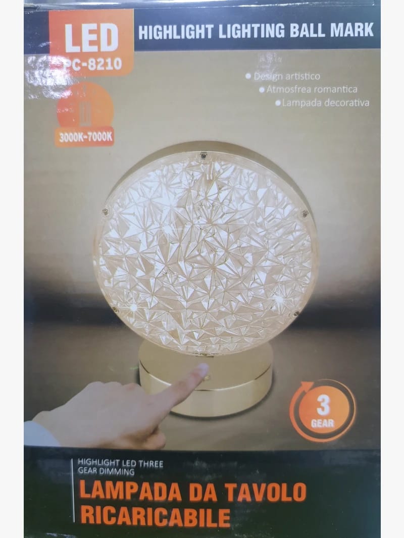 مصباح طاولة LED قابل لإعادة الشحن مع تصميم فني لجمهور يبحث عن أجواء رومانسية مع اللمسة الفنية من هايلايت