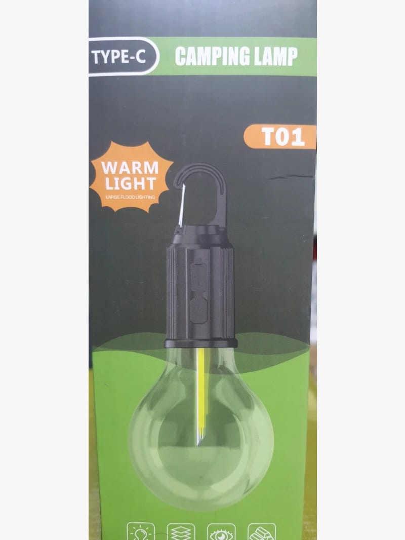 Camping Lamp with Type-C Charging, Practical Design and Warm Light, Ideal for Camping Enthusiasts and Outdoor Adventures
