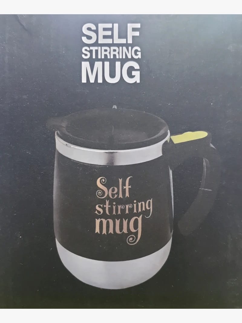 Self-Stirring Mug for Hot and Cold Beverages with Sleek Design and Easy Use for All Ages