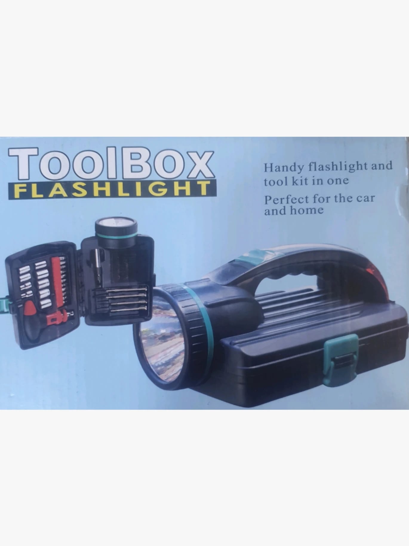 ToolBox Flashlight Multi-Purpose Handheld Flashlight with Integrated Tool Kit for Car and Home Use, Designed Smartly