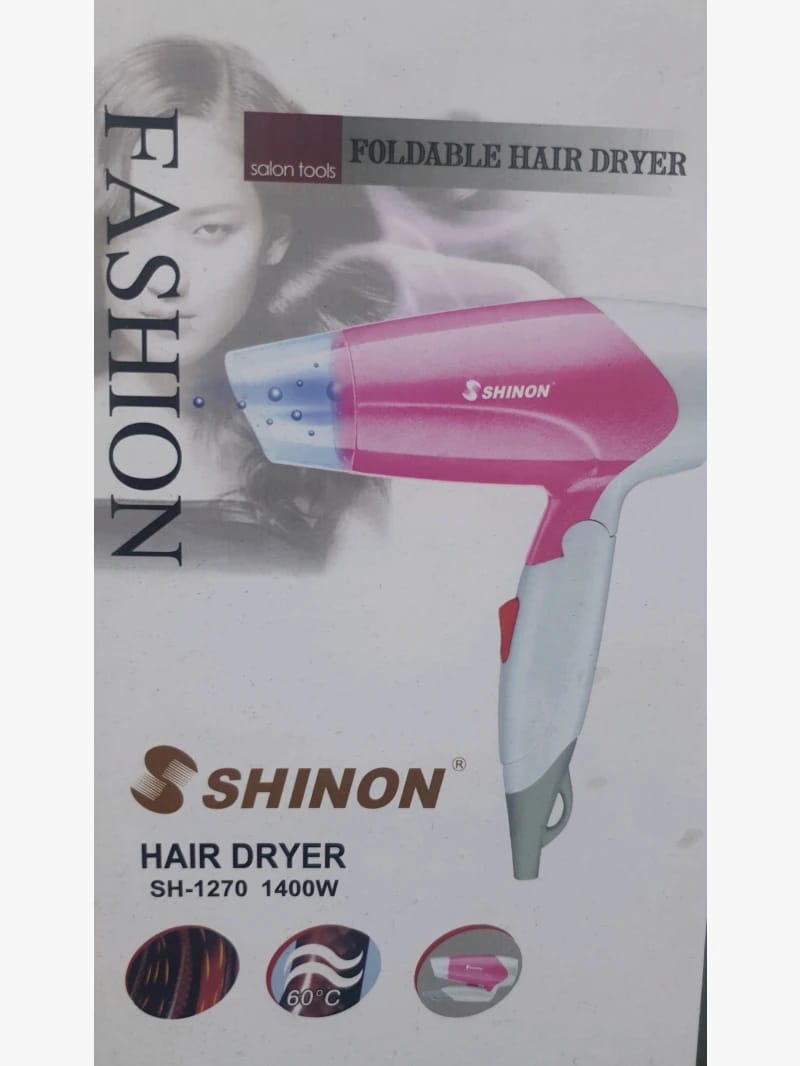 Shinon Foldable Hair Dryer with Modern Design for Stylish Women, 1400W Powerful Performance