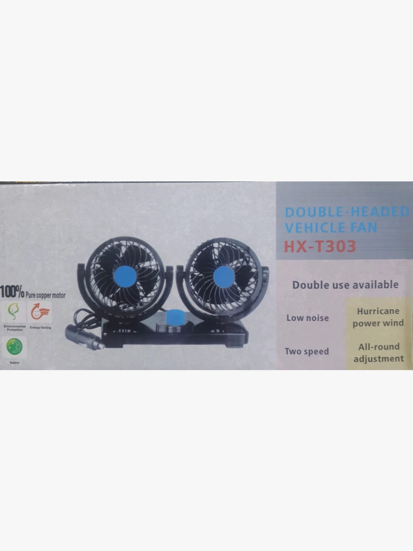 Innovative Double-Headed Vehicle Fan with Powerful Air Circulation Design, Ideal for Trucks and Cars to Enhance Summer Cooling Efficiency