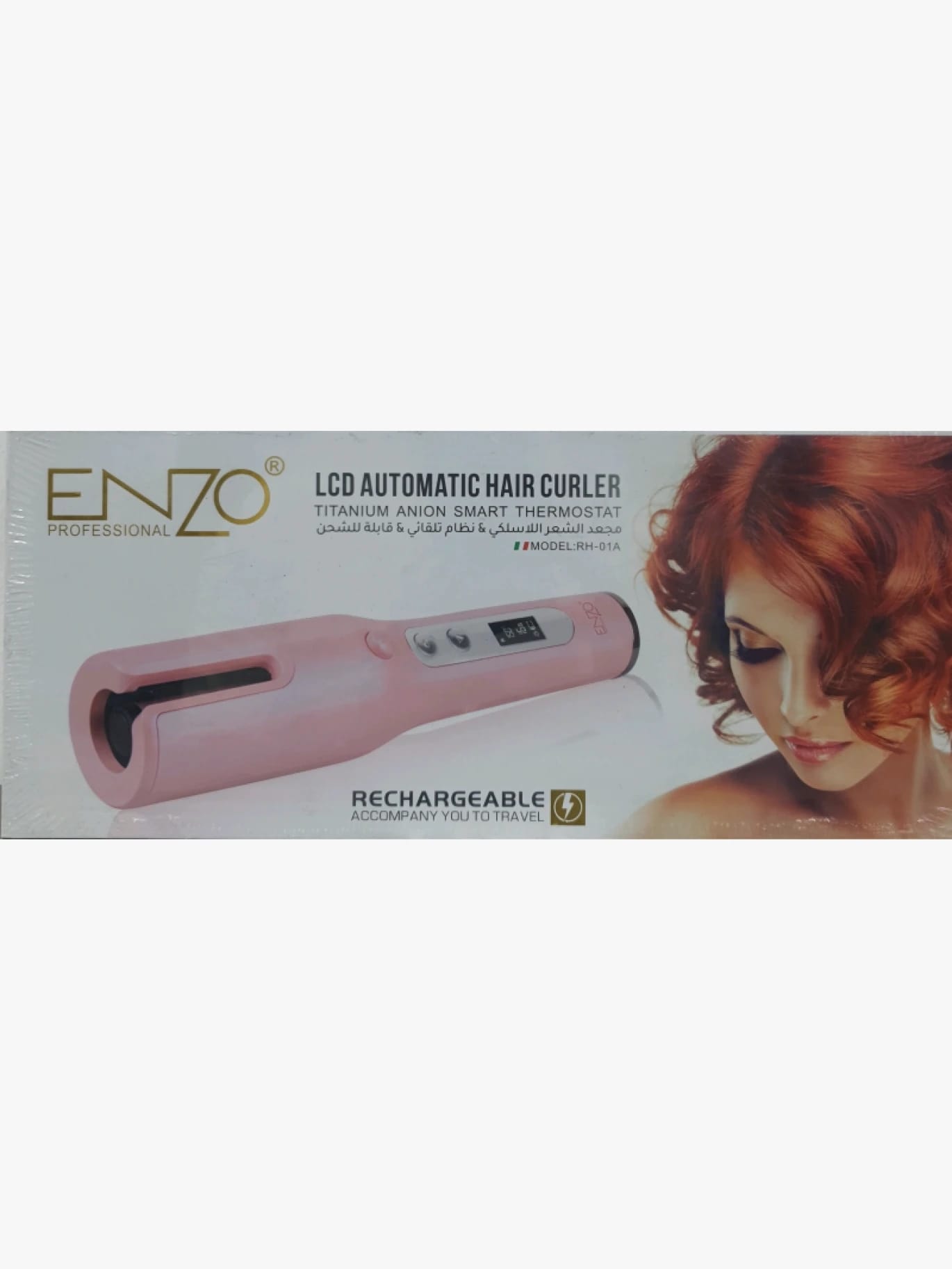 Enzo Professional LCD Automatic Hair Curler with Titanium Anion Design and Smart Thermostat for Travel and Daily Use for Women