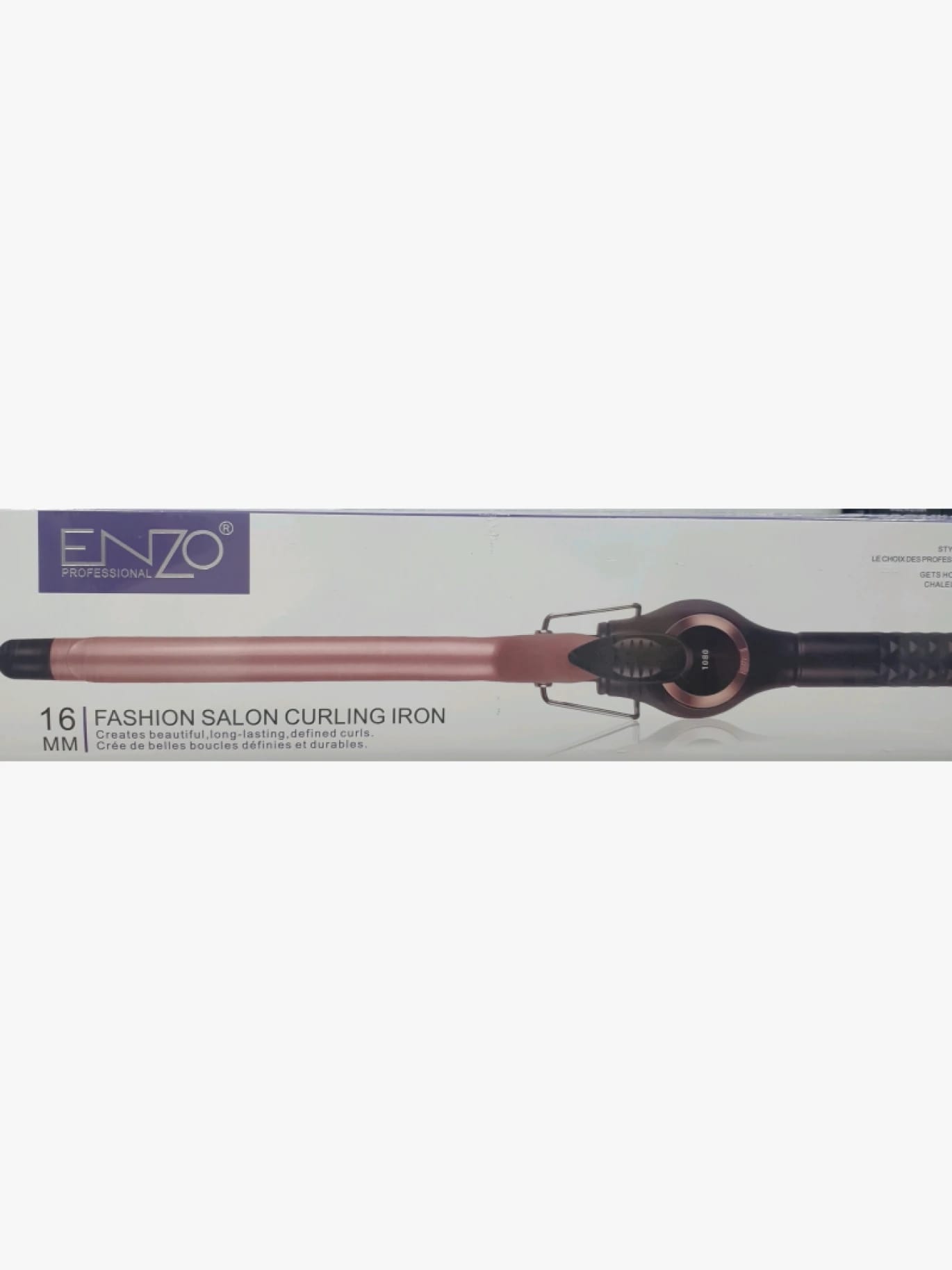 Enzo Professional Curling Iron for Fashion Salon Use, Sleek Design, Ideal for Hair Styling, Perfect for Professionals and Beauty Enthusiasts