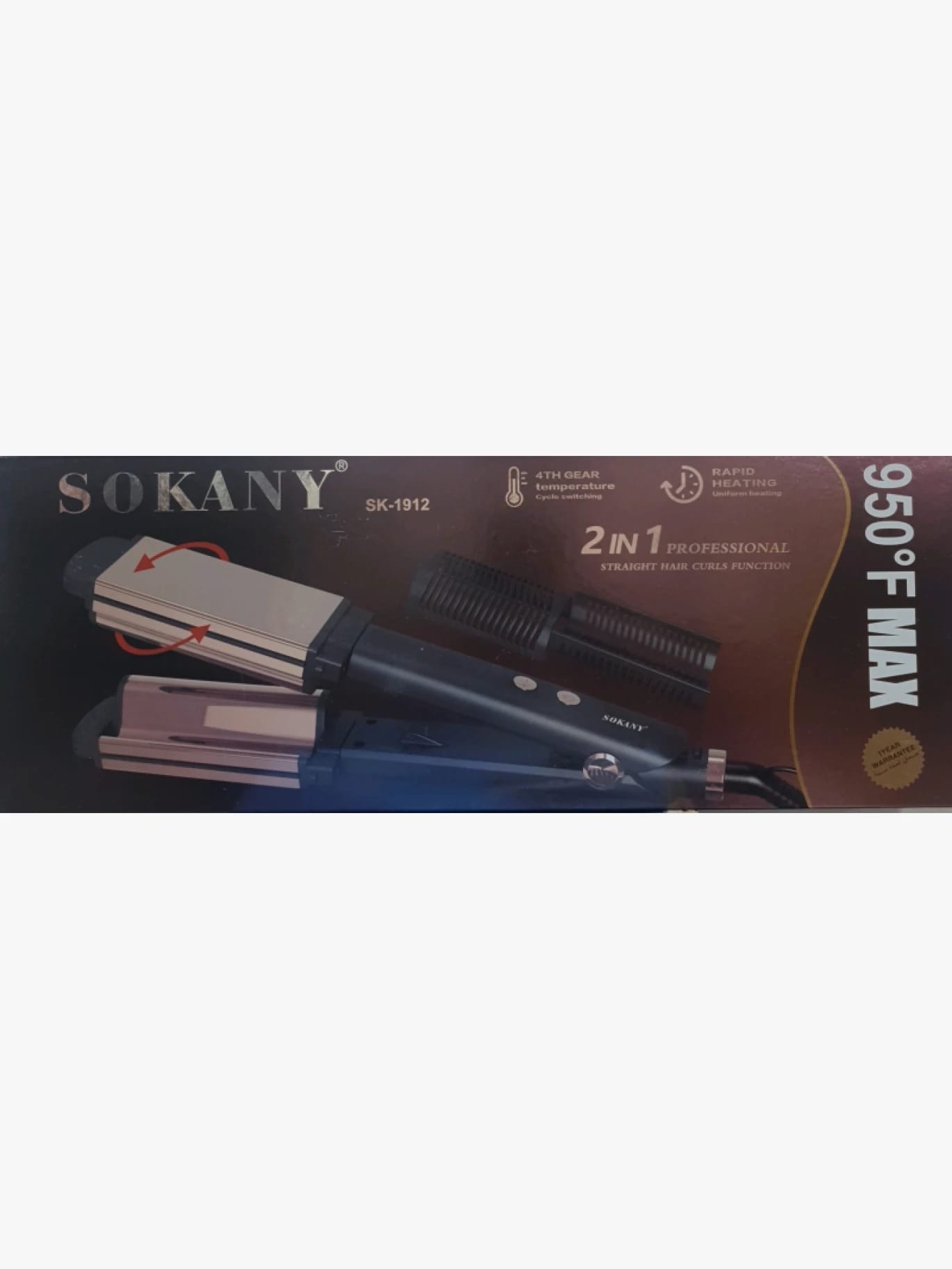 SOKANY Professional Hair Styling Iron with Advanced Heating Features for Versatile Hair Straightening and Curling for Women and Men