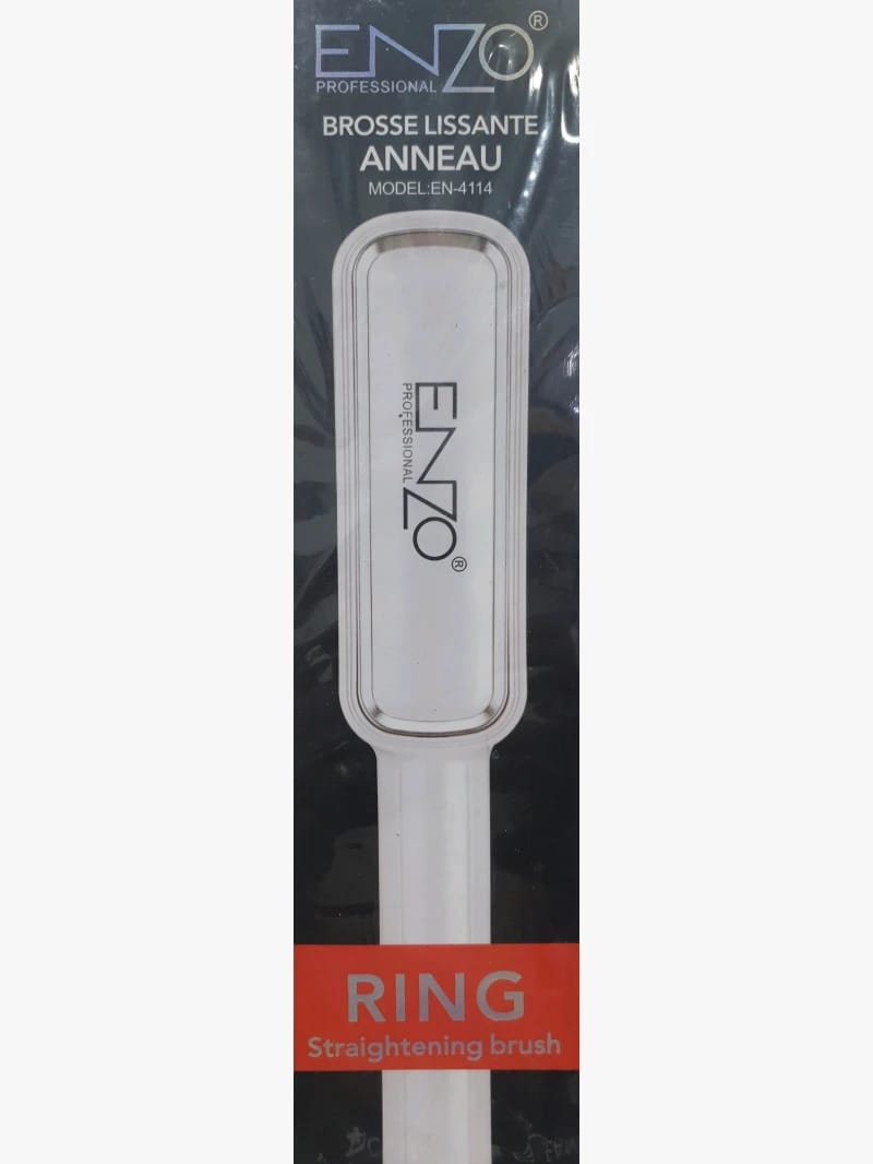 Enzo Professional Hair Straightening Brush Ring Design for Smooth Hair Ideal for Women with Various Hair Types
