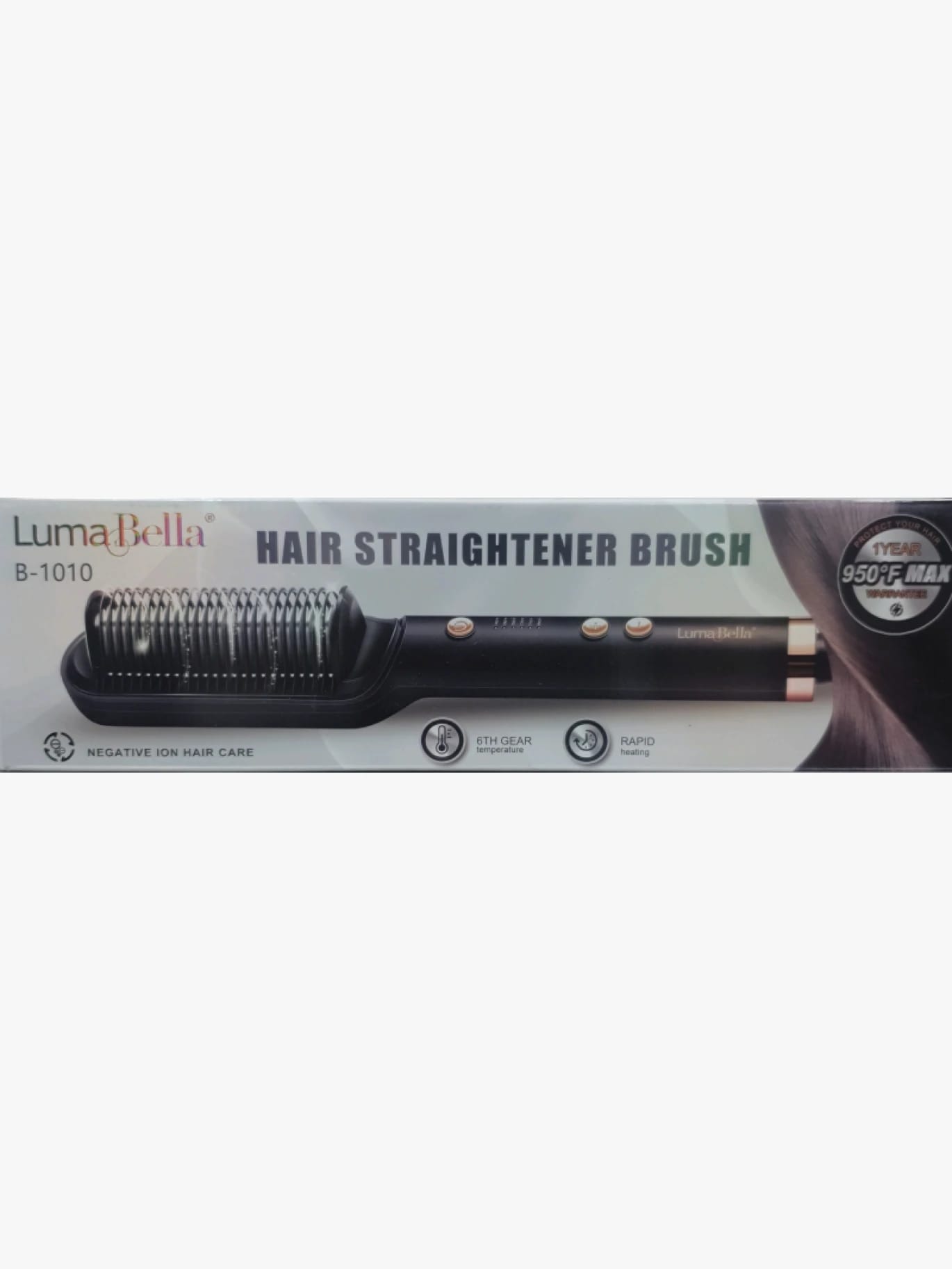 LumaBella Hair Straightener Brush with Innovative, Easy-to-Use Design for Women Focused on Daily Hair Care Perfection and Beauty