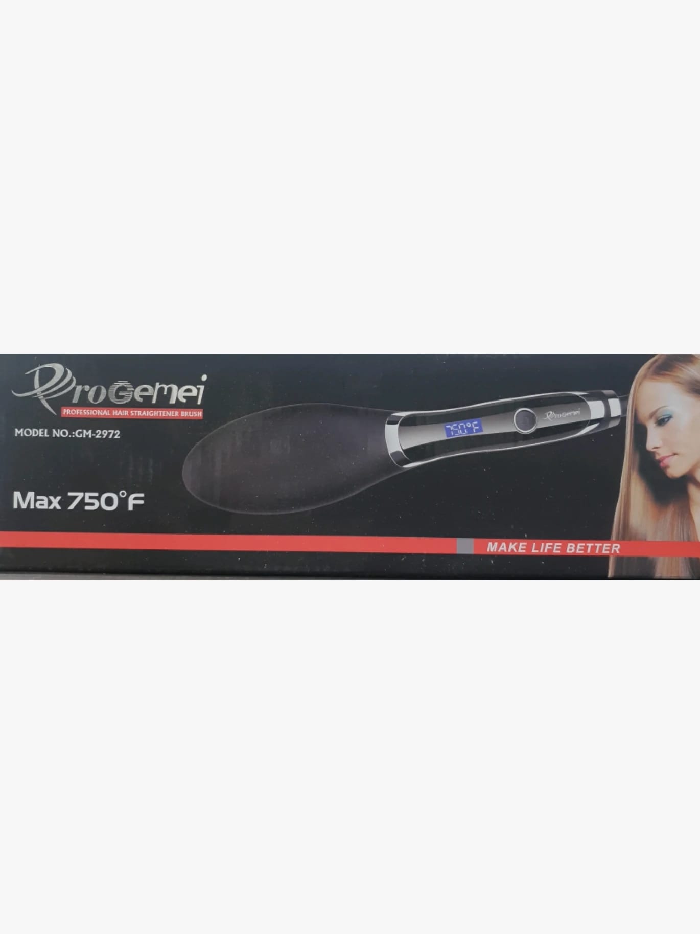ProGemei Professional Hair Straightener Brush with Advanced Technology and Modern Design for Beautiful Hair 750°F