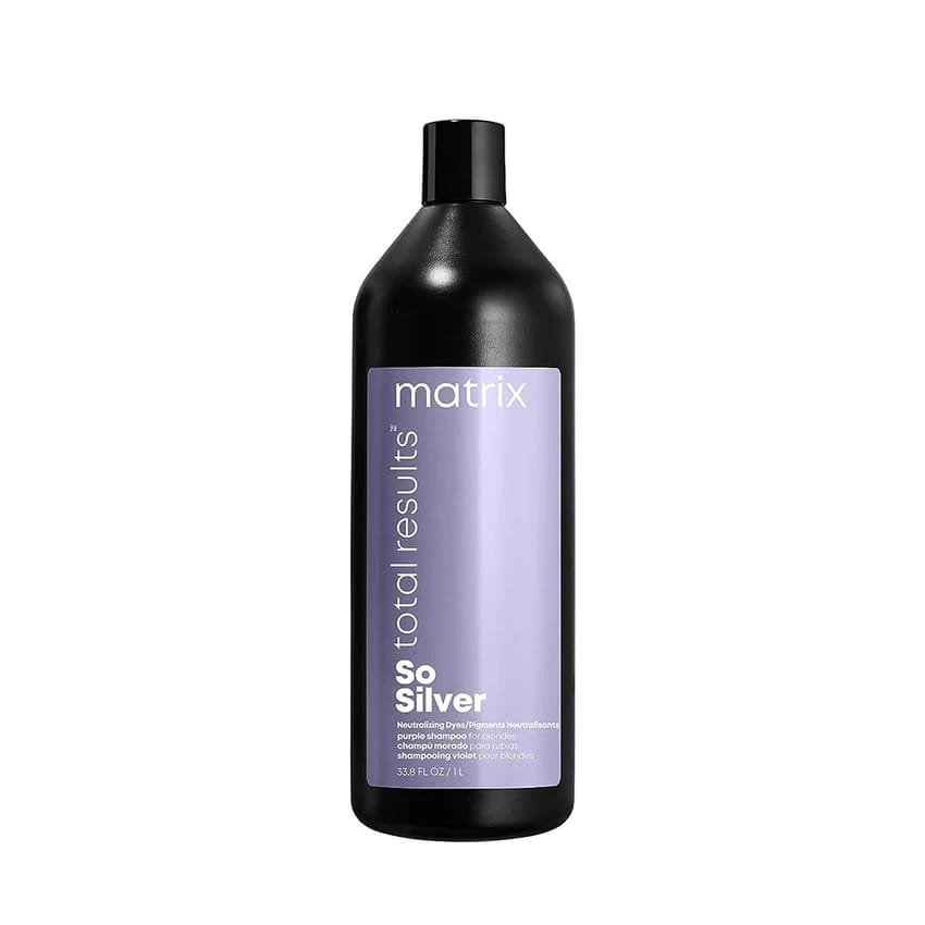 Matrix Hair Shampoo So Silver For Blondes, Greys and Silvers, Tones + Neutralises, Total Results, So Silver 1000ml