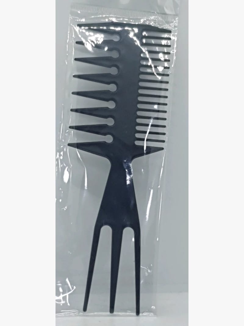 Dual-Purpose Hair Comb with Extended Fork Design Perfectly Engineered for Styling and Grooming for Both Men and Women Featuring Balanced Tooth Distribution for Optimum Smoothing and Care.