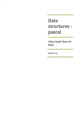 Data Structures in Pascal Language by A. Masoud Nasro (1994) | An essential academic guide from Dar Safa for Publishing and Distribution, covering core concepts for computer science students.