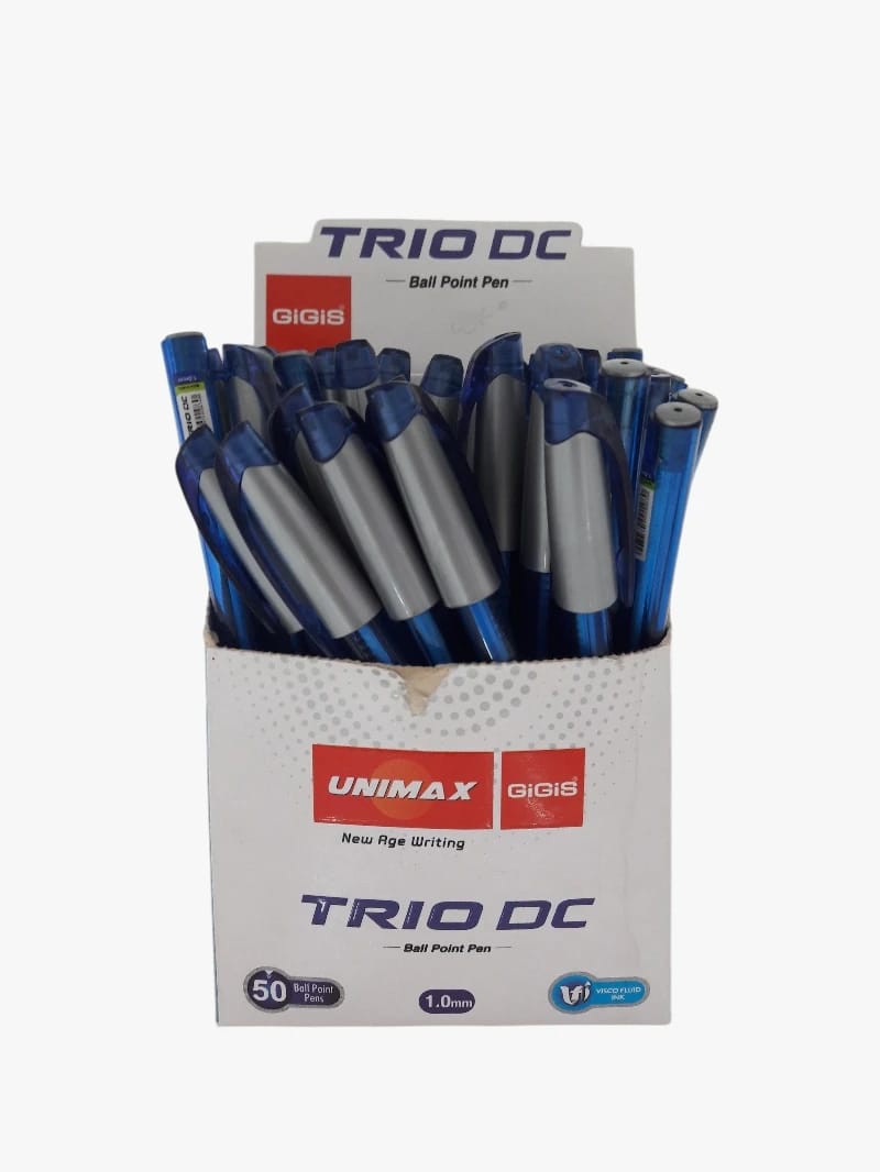 UNIMAX Ball Point Pens Model TRIO DC with a Special Feature for Smooth Surfaces and Balanced Flow, Perfect for Seamless Writing Aimed at Students, Professionals, and Quality-Seeking Individuals.