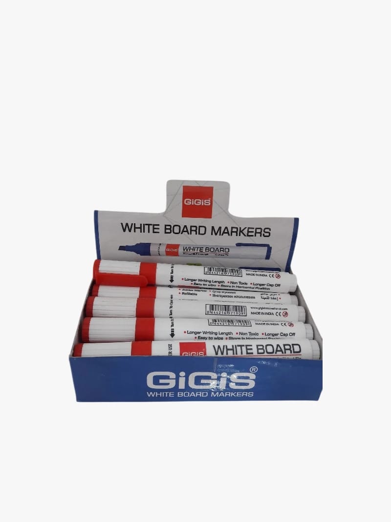 GiGi's Exclusive Collection of White Board Markers, Designed to Meet the Needs of Professionals in Education and Meetings, Offering Long-Lasting Ink and Dry-Resistant Caps