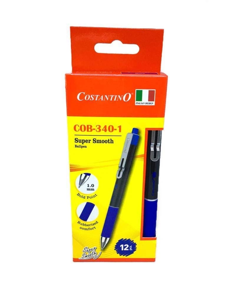 Constantino COR Blue Orange Ballpoint Pens Fine Design for Students and Professionals for Everyday Writing and Drawing Use