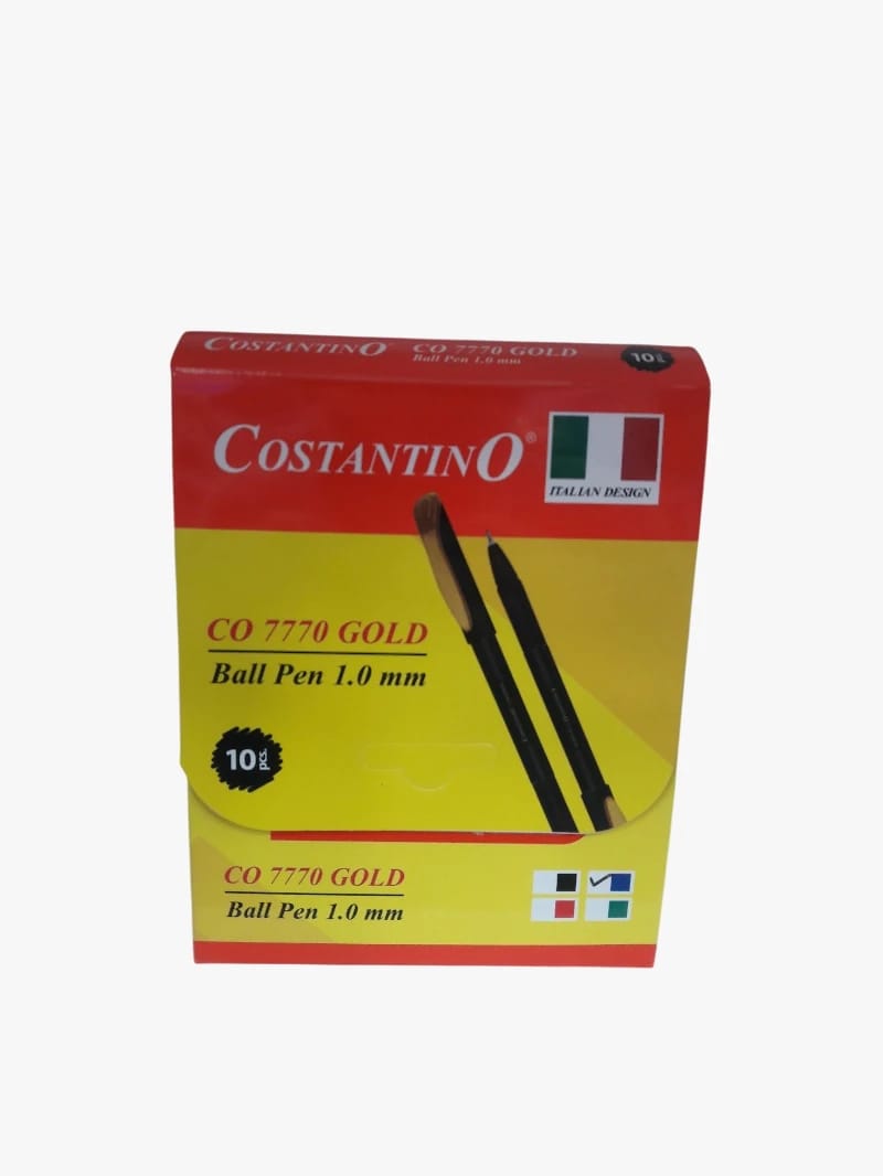 Constantino Luxury Ballpoint Pen Set, Italian Design, Perfect for Professionals, Students, and Office Use. Experience Smooth, Precise Writing with CO 7770 Gold Pens, 1.0 mm, Ideal for Daily Tasks.