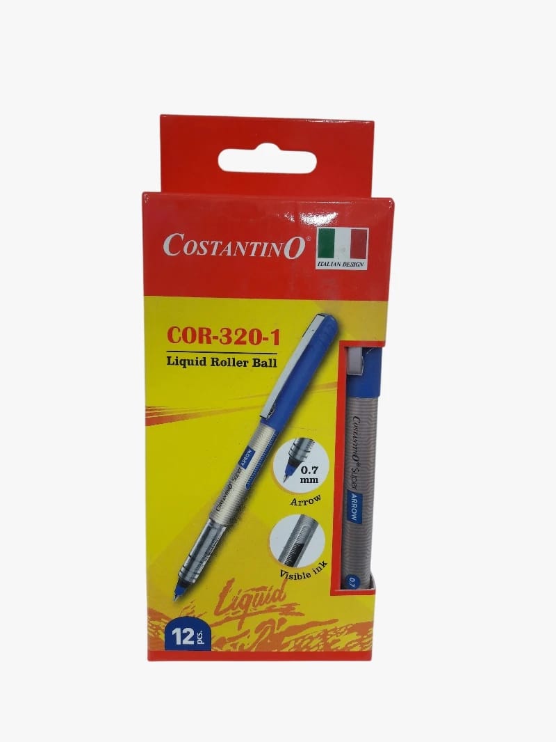 Costantino Liquid Roller Ball Pen Set COR-320-1 with Italian Design, Crafted for Those Who Seek Precision and Smooth Writing, Featuring Visible Ink with 0.7mm, Ideal for Students and Professionals in Need of Luxury Writing Tools.
