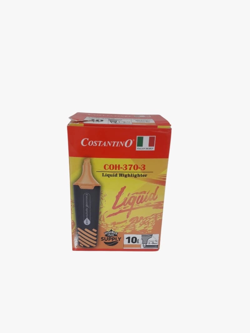 Costantino Liquid Highlighter Pen with Superior Design for Office, School, and Personal Projects, Delivering Exceptional Performance and Outstanding Efficiency Over Other Stationery Competitors.