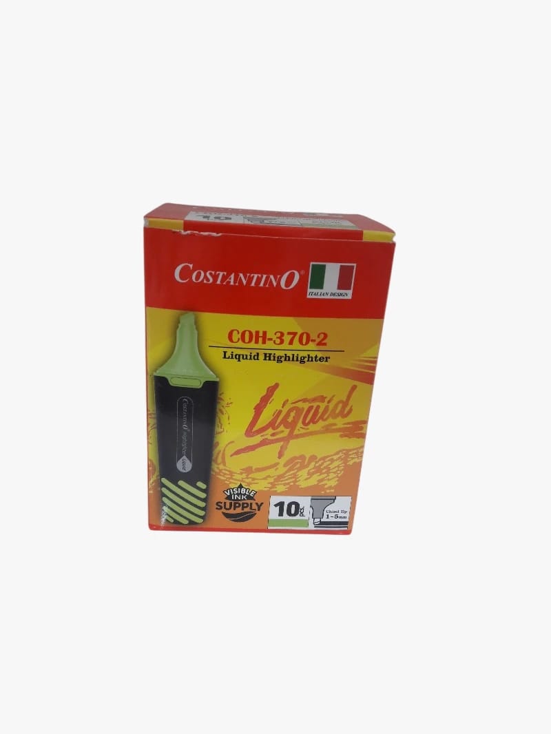 Costantino Liquid Highlighters for Professionals and Students with Unique Design for Precise and High-Quality Marking Tools. Ideal for those seeking superior office supplies and exceptional clarity.