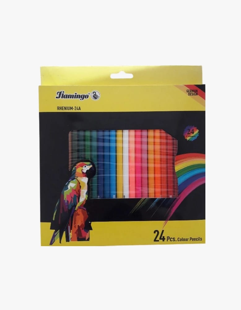 Flamingo Brand Color Pencil Set with Elegant Design, Perfect for Art Enthusiasts of All Ages. Features Attractive Design and Diverse Colors to Spark Creativity — A Unique Set for Color and Art Lovers.