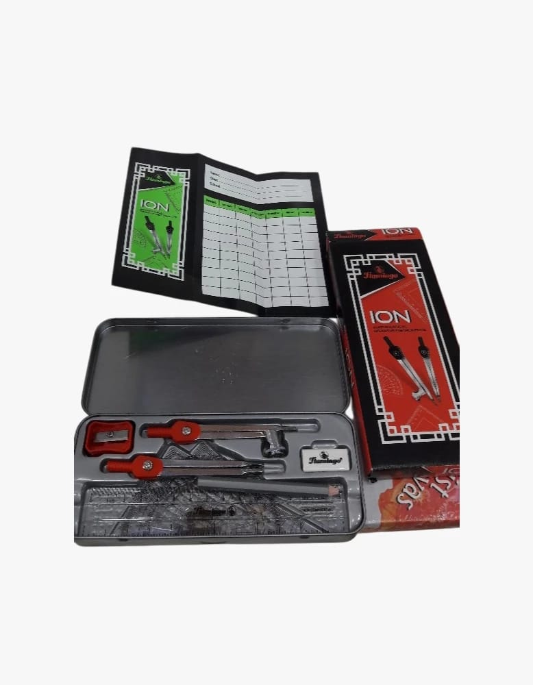 Flamingo Geometry Drawing Set, Professional Design, Premium Instrument Kit for Students and Artists Featuring Multiple Tools for Precise and Scientific Drawing