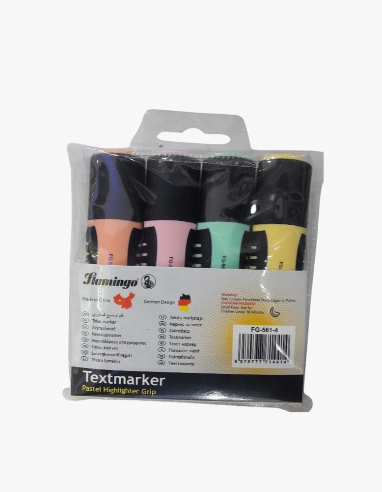 Flamingo Pastel Highlighter Set with Ergonomic Grip for Smooth Handwriting and Comfortable Use, Perfect for Organization and Writing Enthusiasts.