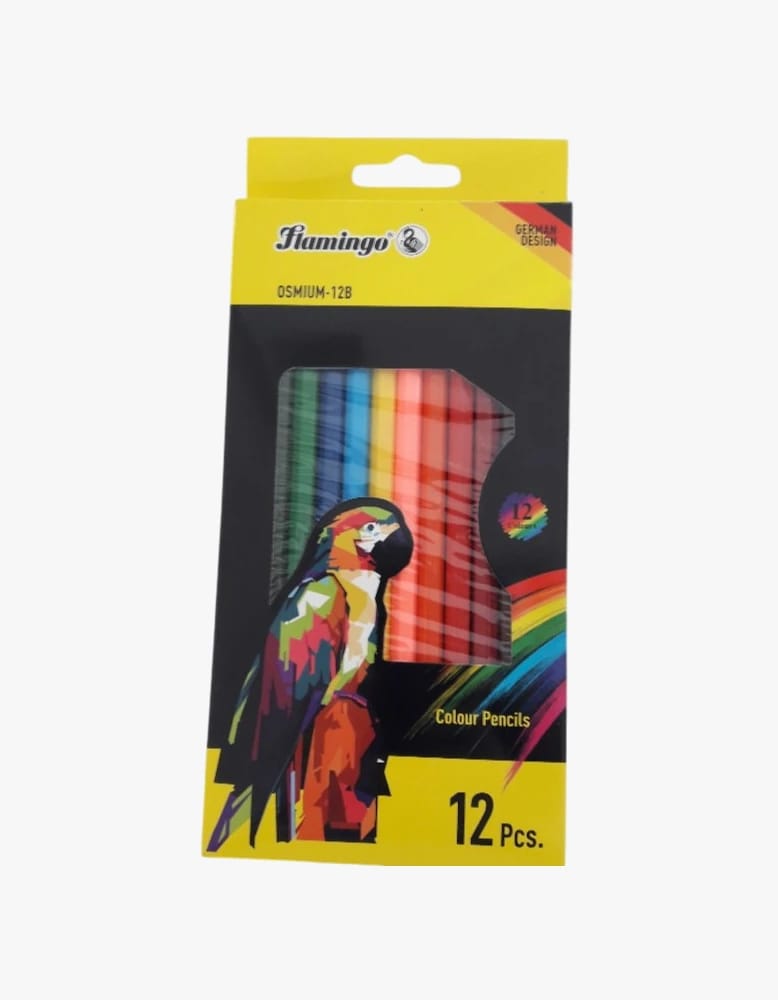 مجموعة أقلام رصاص ملونة من Flamingo بتصميم ألماني، مثالية للفنانين والمبدعين، مجموعة الألوان الزاهية لمحبي الرسم والتلوين المبتدئين والمحترفين