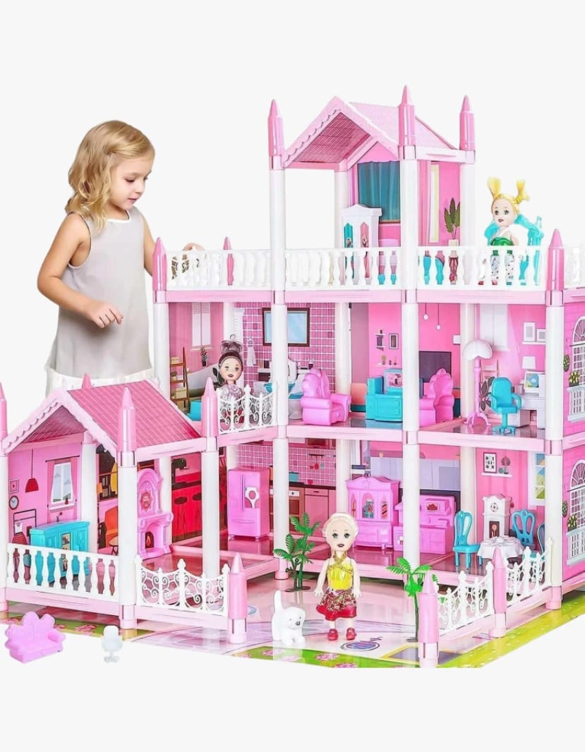 Doll House Deluxe Large Multi-Story Villa for Girls with Enchanting Design Touches and Complete Decor Suitable for Children of All Ages to Enhance Imaginative Play and Creativity in Their Toy Story
