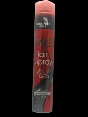 Amore Hair Spray for Stylish and Impressive Control for All Hair Types with a Unique Formula Designed Specifically for Long Lasting Hold and Perfect Shine for Attractive and Radiant Hair All Day for All Preferences.