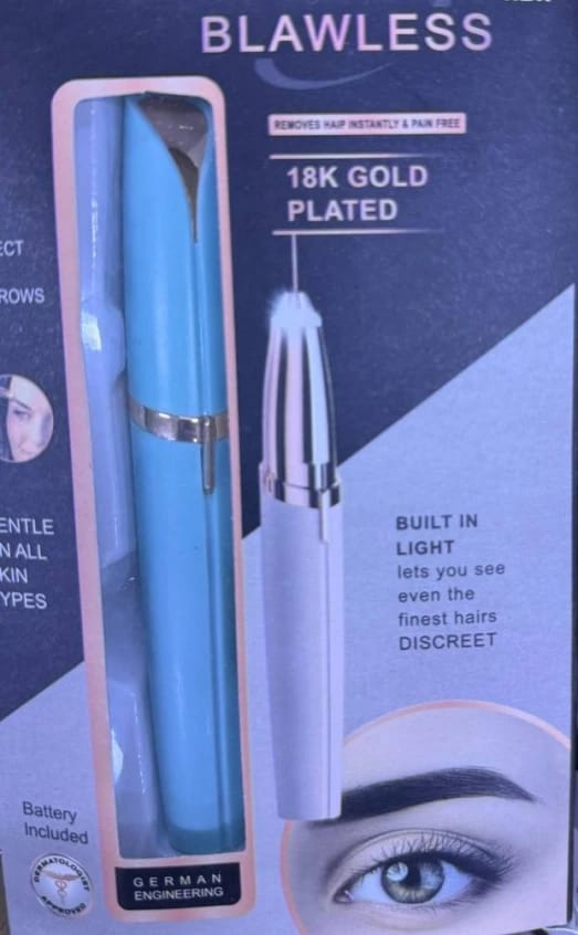 Blawless Gold Plated Hair Remover for Women Elegant Design for Smooth Skin Instantly and Pain-Free Look Amazing Every Day with Complete Safety and Ease Light Facial Shaver with Built-in Light for Precision