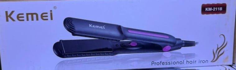 Kemei KM-2118 Professional Hair Iron, Innovative Hair Styling Tool with Sleek Design and Efficiency for Those Seeking Quality and Perfect Hair Care, Ideal for Continuous Use