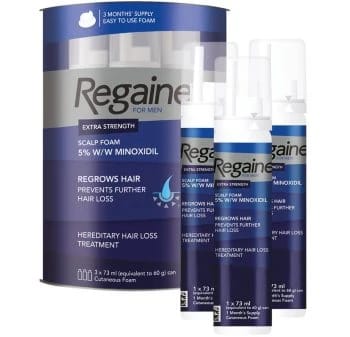 Regaine 5% Hair Foam 73ml, 3-Pack