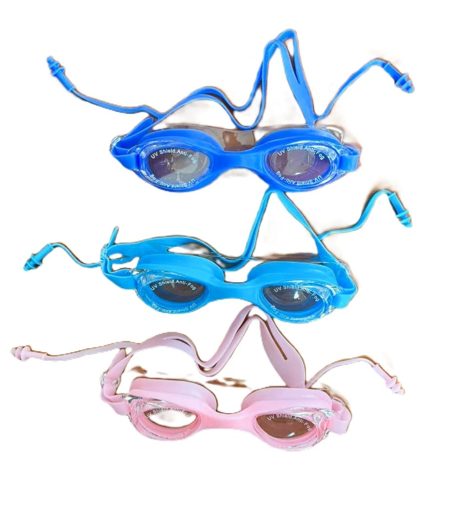 All Silicon 2308 Swim Goggles attached Ear Plug