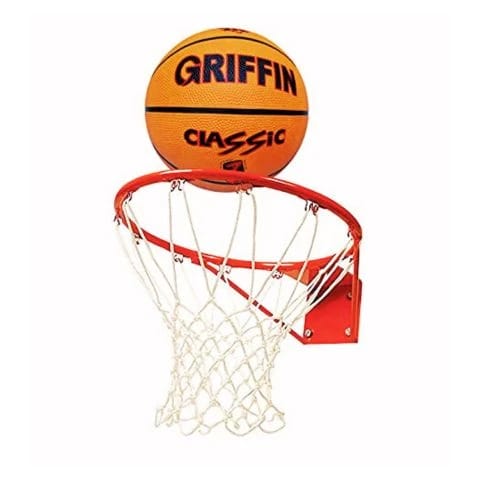 Basketball ring with net