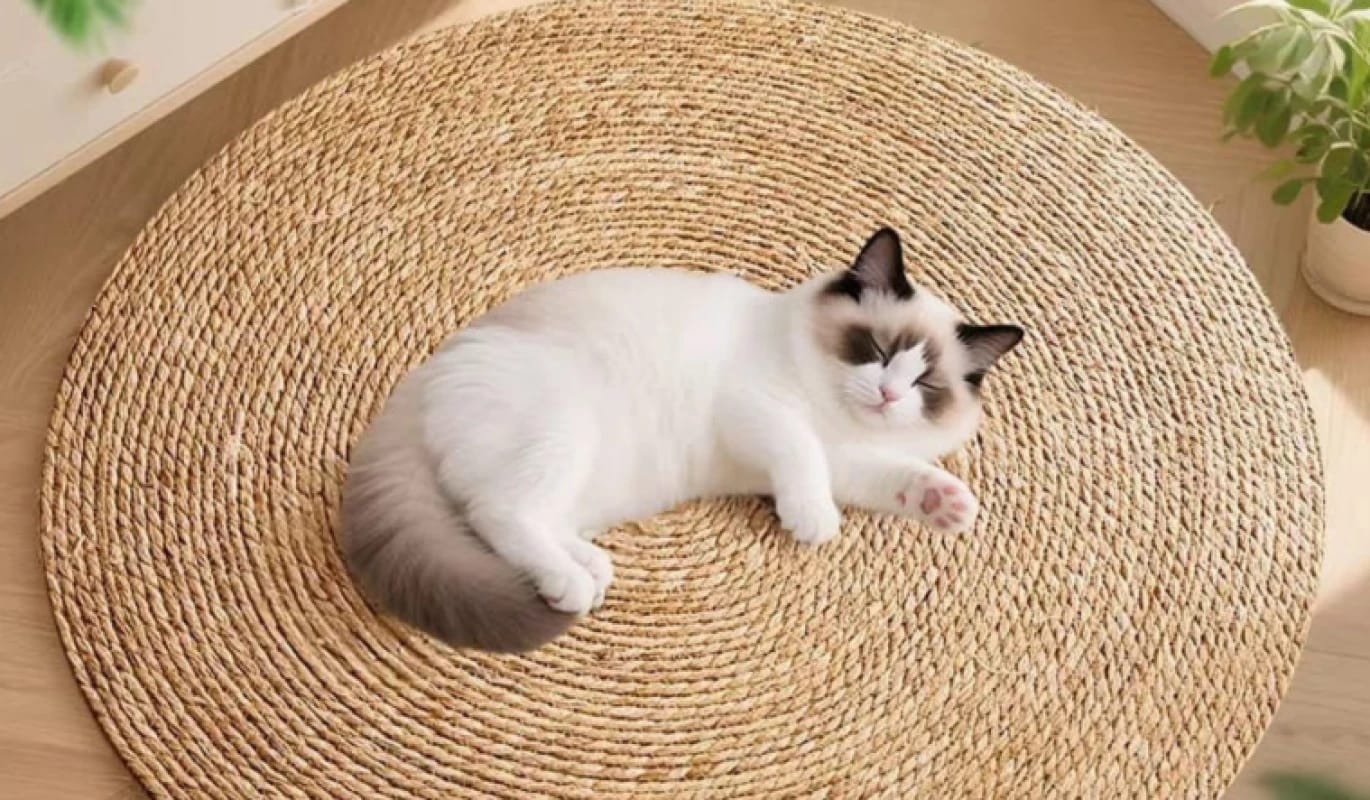 This luxury brand rug features an elegant and comfortable circular design, perfect for adding a beautiful touch to any room in the house.