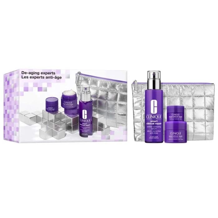 Clinique De-aging Experts Wrinkle Correcting Serum 50ml & Wrinkle Correcting Cream 15ml & Wrinkle Correcting Eye Cream 5mlGift Set
