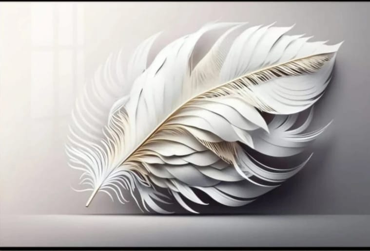 Feather Luxury Brand - Elegant 3D Design for Designers, Artists, and Distinctive Interior Décor Collection, A Unique Decorative Set Sparking Creativity and Adding Unique Beauty