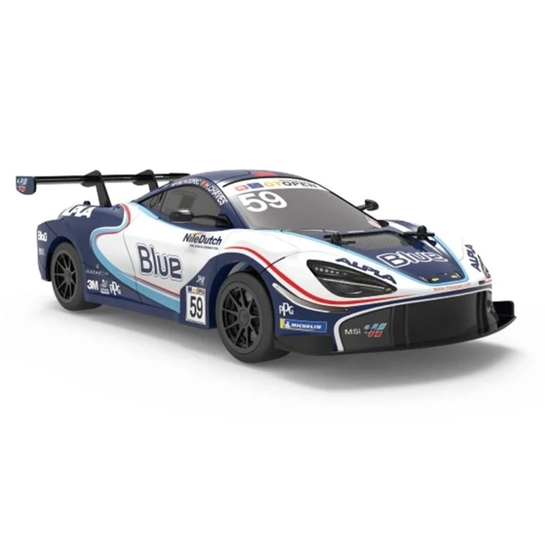 سيارة ماكلارين 720S GT3 بجهاز تحكم عن بعد من RW - مقياس 1:12 - أزرق