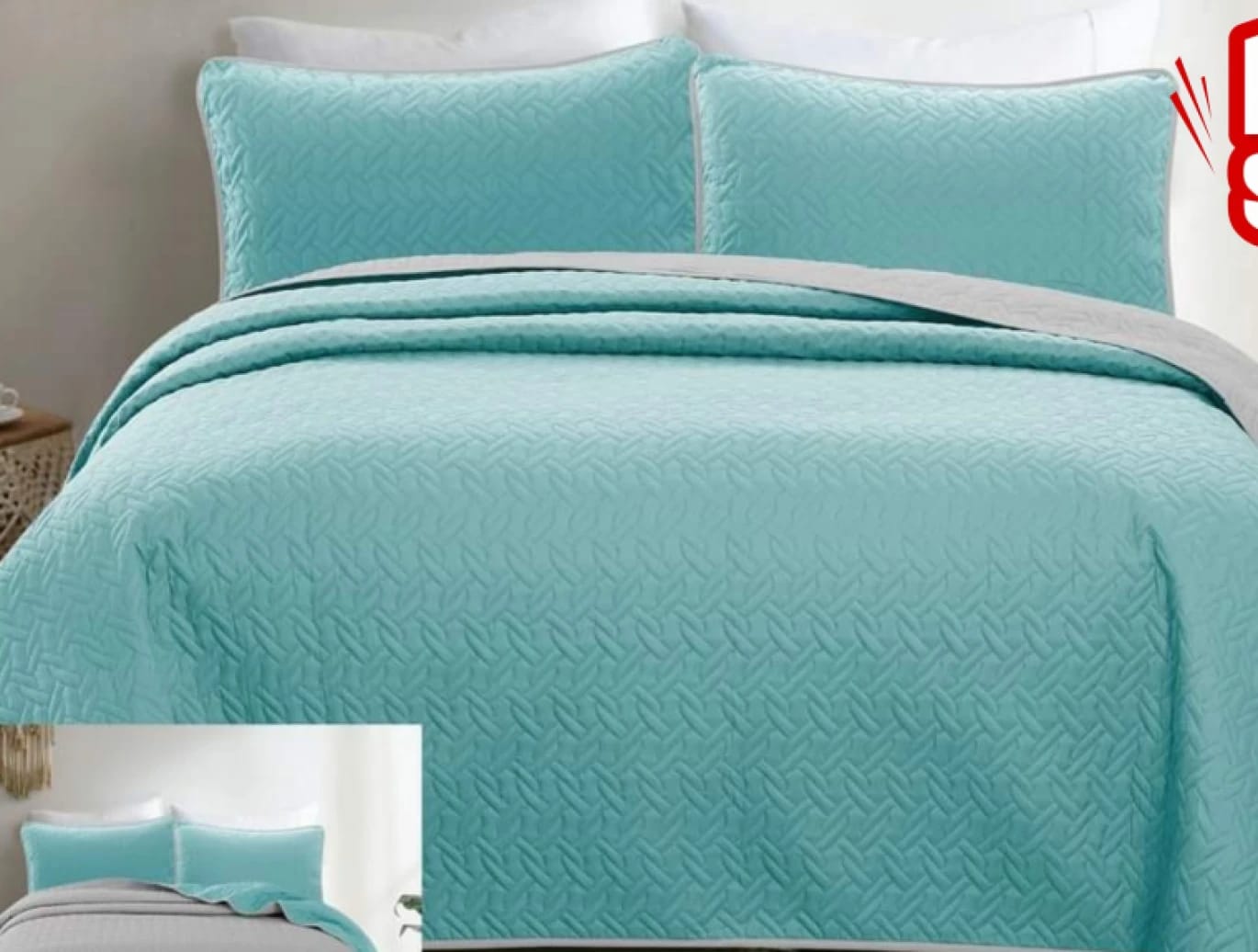 Luxury Design King Size Bedspread Set by Elite Brand - Softly Stitched and Exquisitely Styled, Perfect for Everyday Bedroom Elegance and Supreme Adult Comfort in All Seasons.