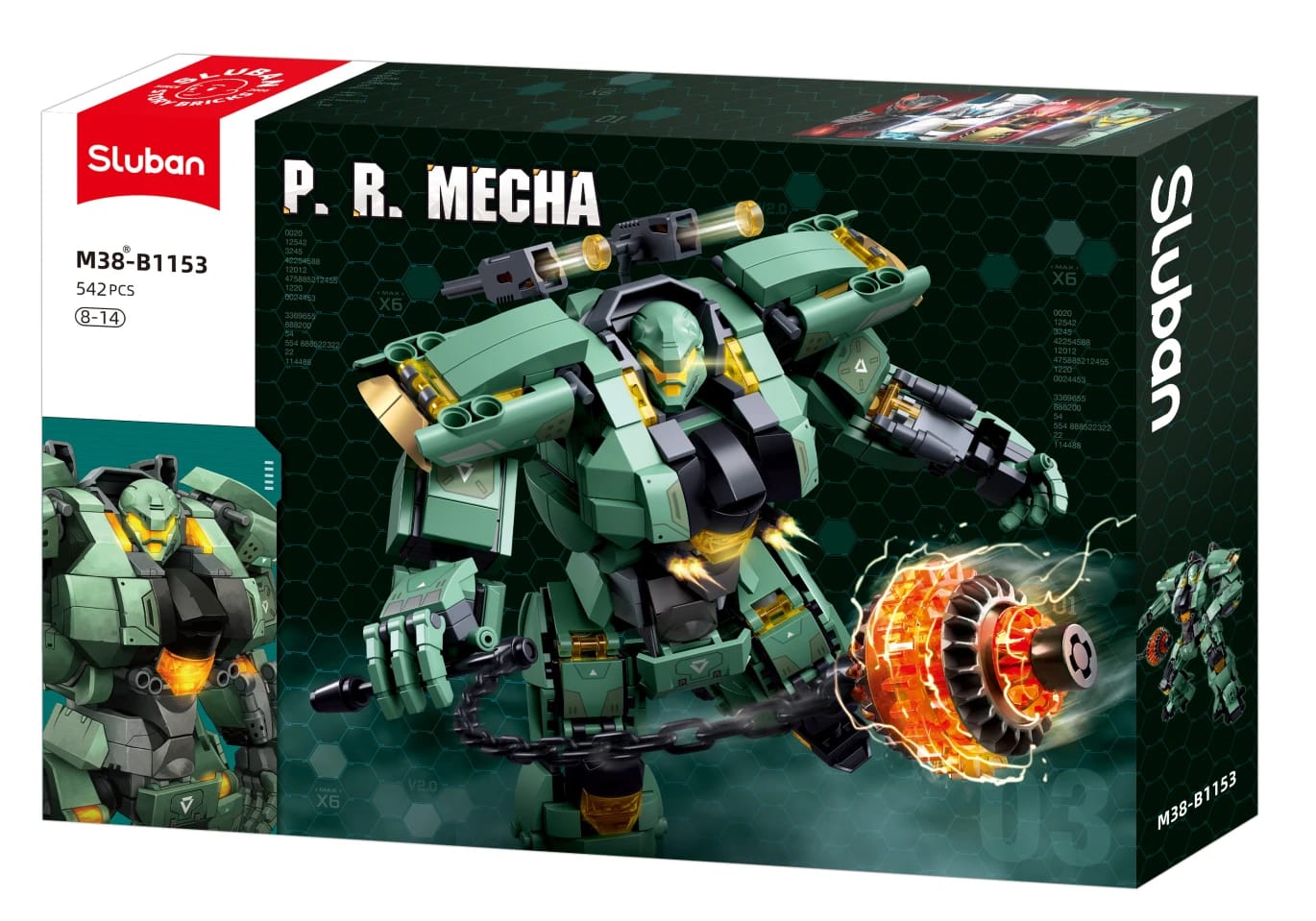 سلوبان - مكعبات تركيب روبوت P.R. Mecha 03 (542 قطعة)