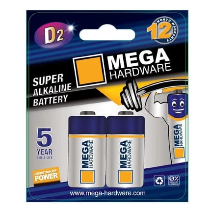 MEGA D SUPER ALKALINE BATTERY - 2PCS